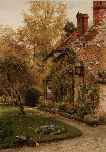 Round My House: A Side of the Cottage, Elm Grove, Ripley, Surrey autorstwa Henry Sutton Palmer