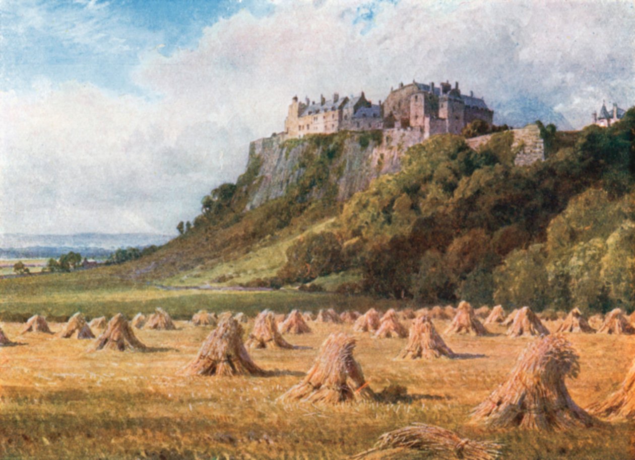 Zamek Stirling z węzła królewskiego (kolorowa litografia) autorstwa Henry Sutton Palmer