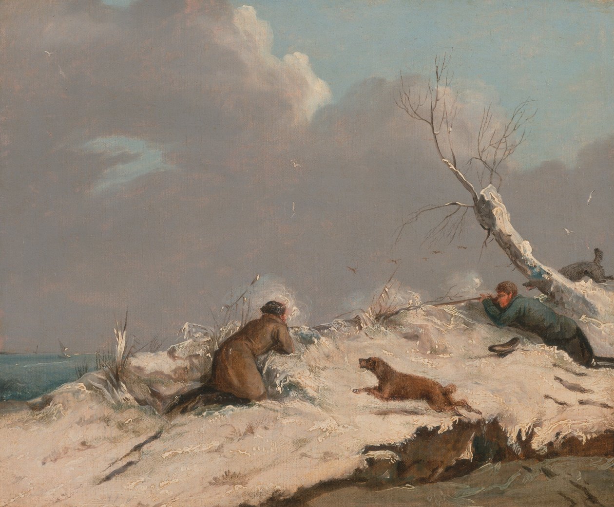 Tiro ao pato em Winterpolish autorstwa Henry Thomas Alken