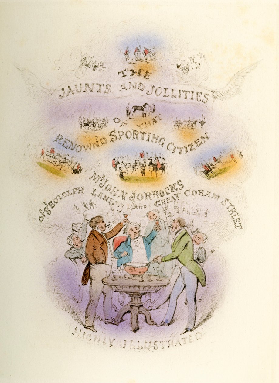 Frontyspis, Jorrockss Jaunts and Jollities, Highly Illustrated, 1838 autorstwa Henry Thomas Alken