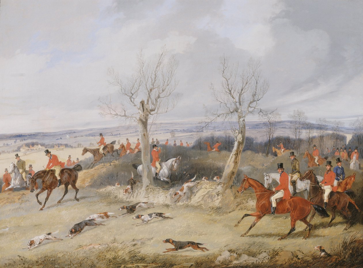 Scena polowania, w pełnym płaczu autorstwa Henry Thomas Alken