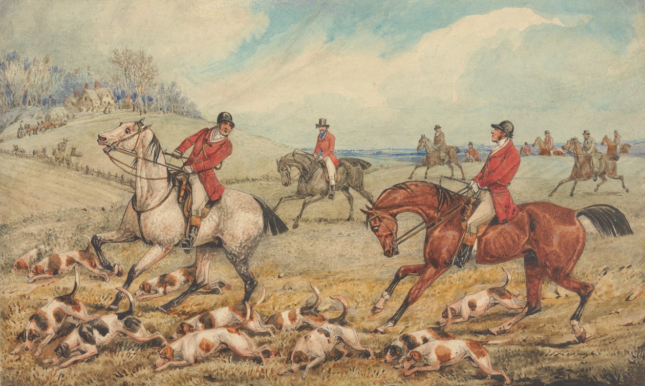 Ilustracja do książki R.S. Surteesa „The Analysis of the Hunting Field”: Scena: „Co ty tu, do diabła, robisz...” autorstwa Henry Thomas Alken