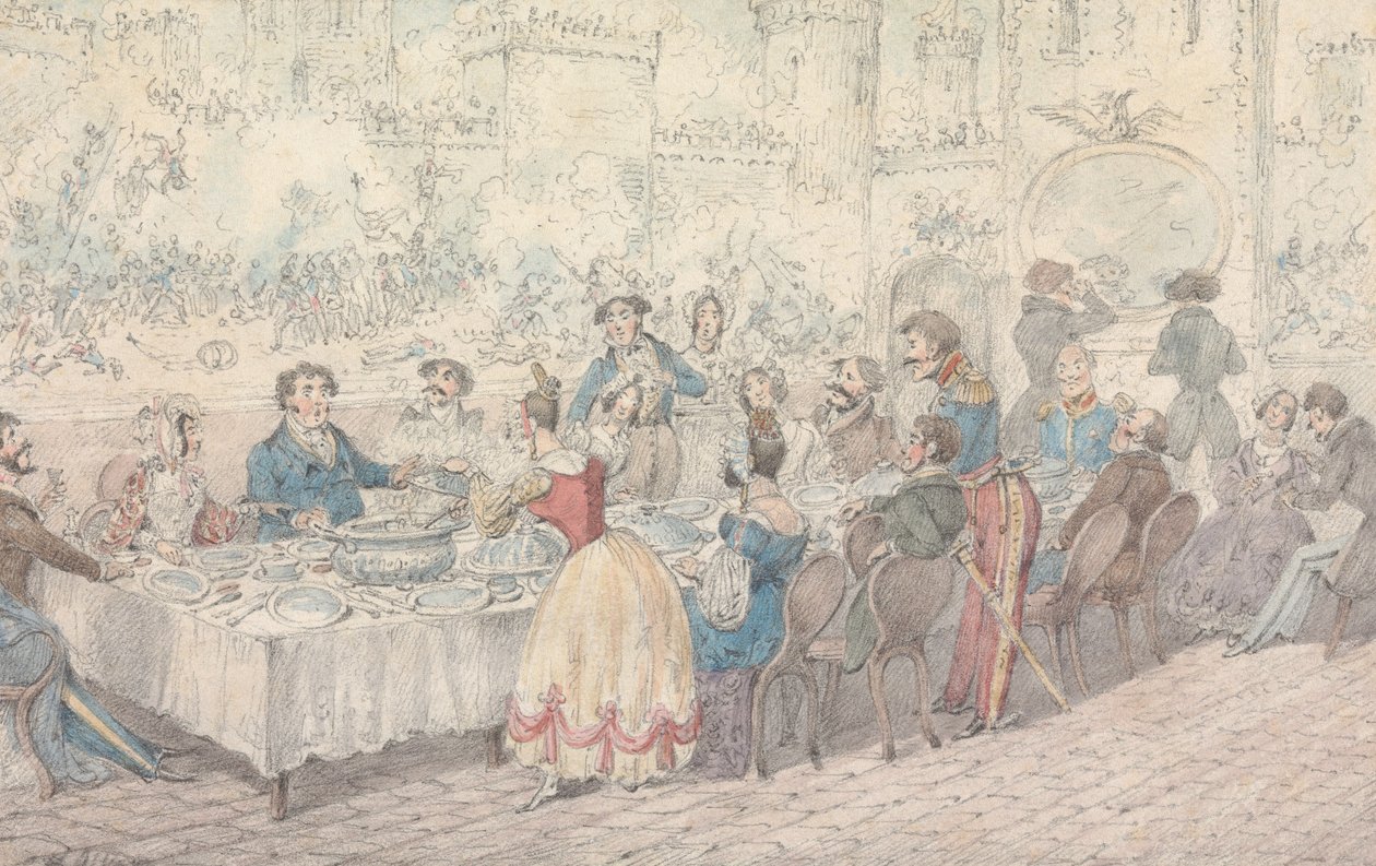 Ilustracja do książki R.S. Surteesa „Jorrocks’s Jaunts and Jollities”: „Woda, przysięgam, z robakami w środku” autorstwa Henry Thomas Alken