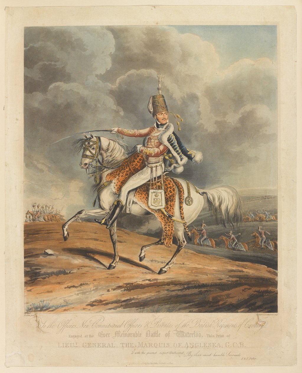 ?Generał porucznik The Marquis of Anglesea, G.C.B?, Bitwa pod Waterloo, 1815 autorstwa Henry Thomas Alken