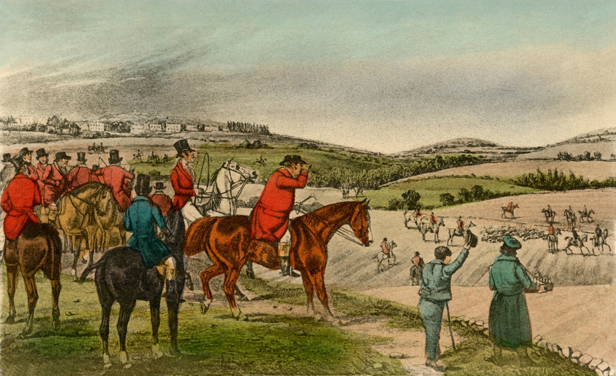 Pan Jorrocks telegrafuje do Foxa, 1838 r. autorstwa Henry Thomas Alken