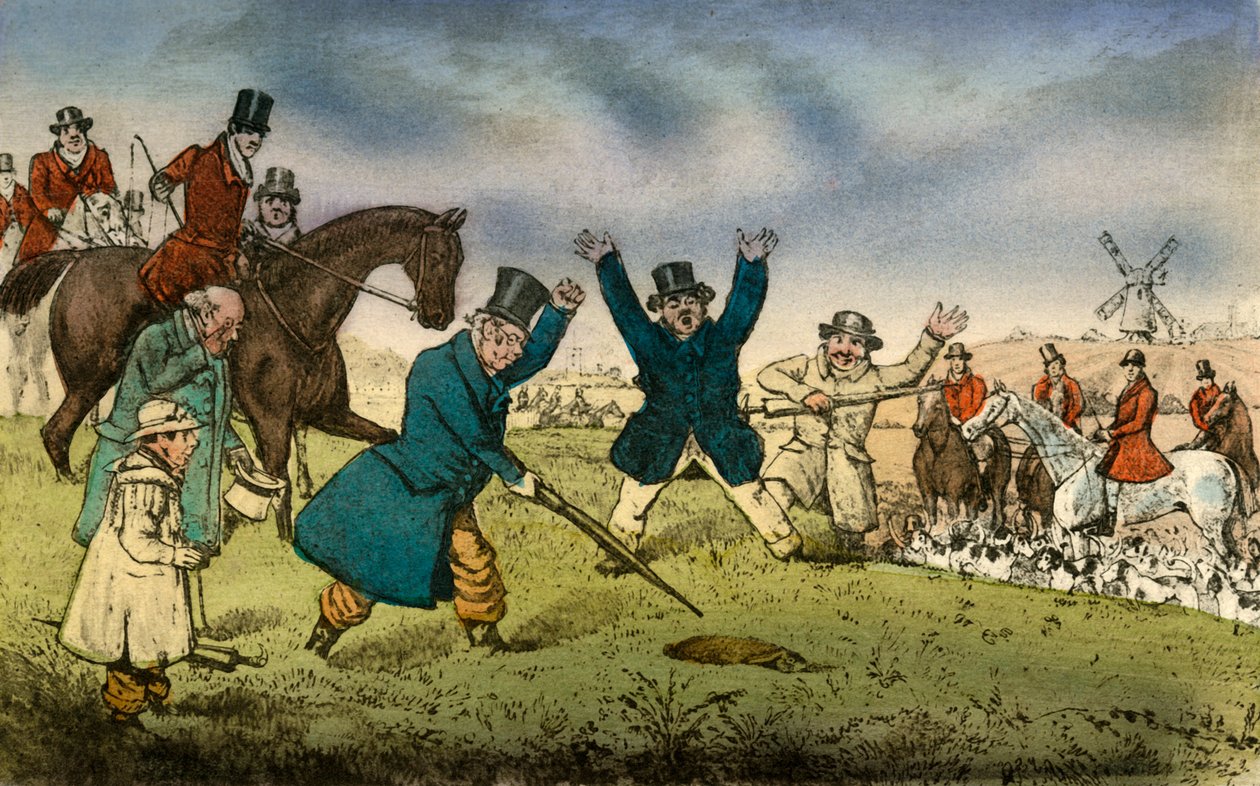 Stary Tom, weteran zając i jego doświadczenia, 1838 autorstwa Henry Thomas Alken