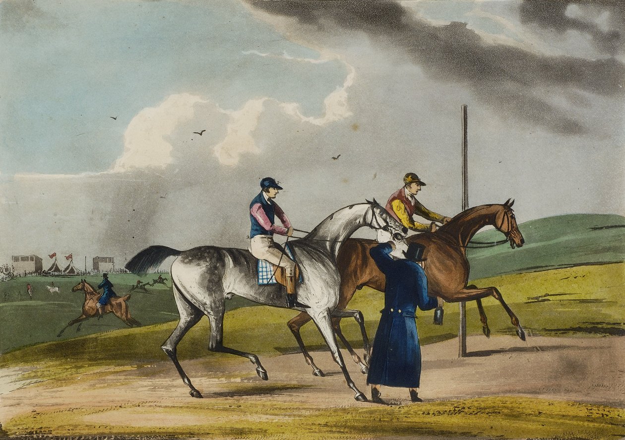 Przygotowanie do startu (akwatinta) autorstwa Henry Thomas Alken