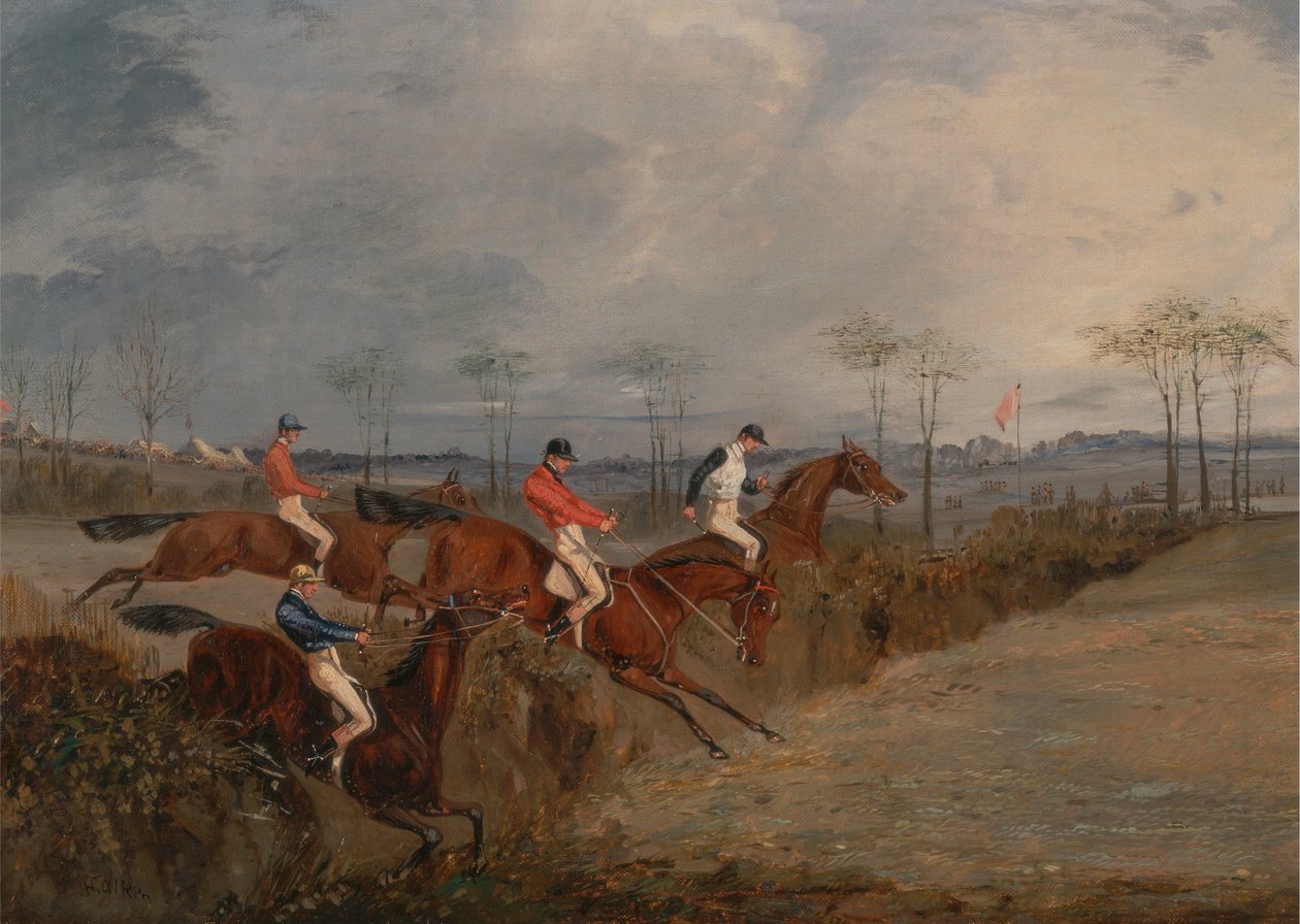 Sceny z pościgu z przeszkodami: kolejny żywopłot autorstwa Henry Thomas Alken