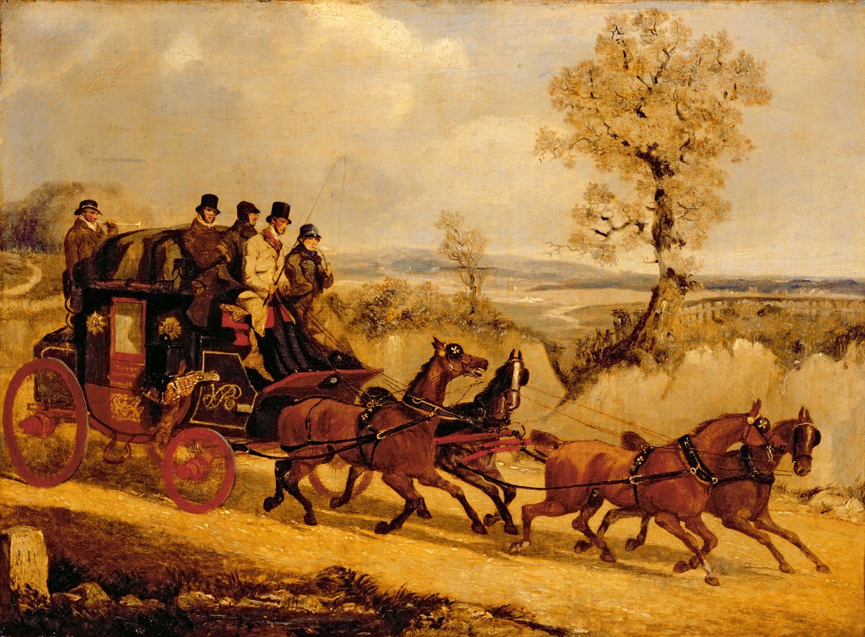 Trener Dover jedzie w dół autorstwa Henry Thomas Alken