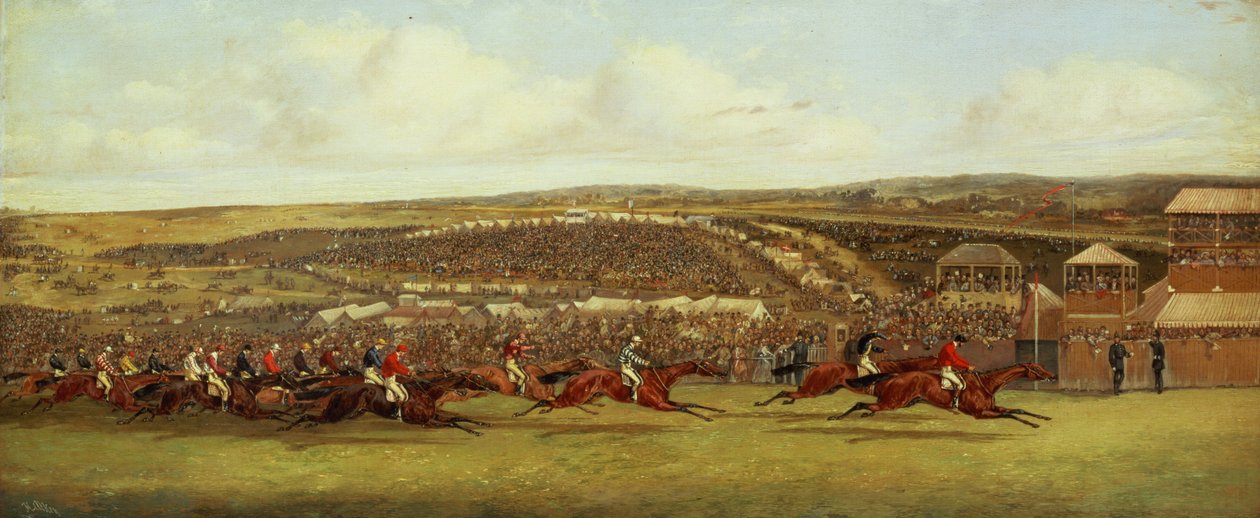 Finisz Derby (olej na płótnie) autorstwa Henry Thomas Alken