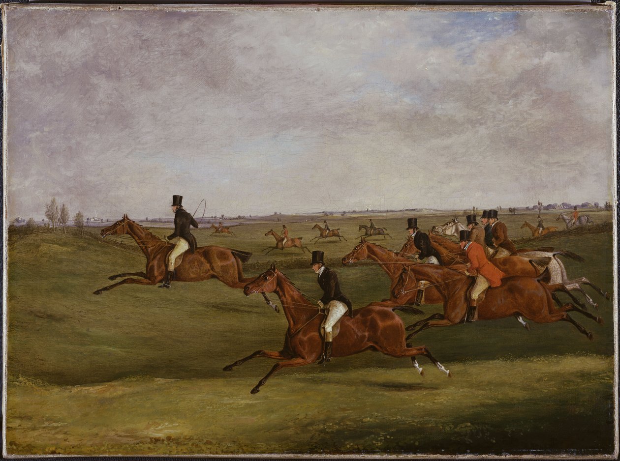Grand Leicestershire Steeplechase, 12 marca 1829: Idąc w tempie autorstwa Henry Thomas Alken