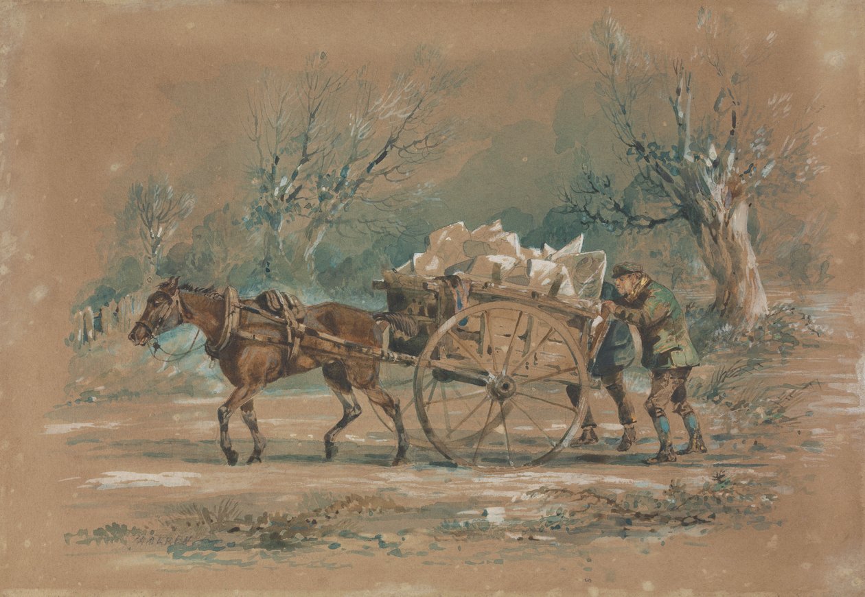 Wóz z lodem autorstwa Henry Thomas Alken