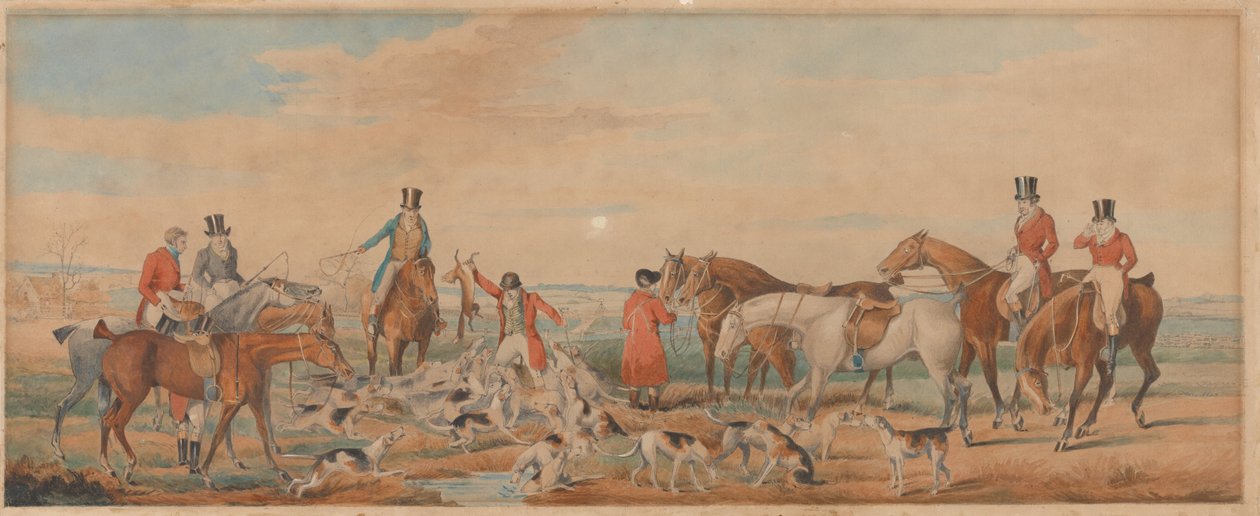 Polowanie w Leicestershire - Śmierć autorstwa Henry Thomas Alken