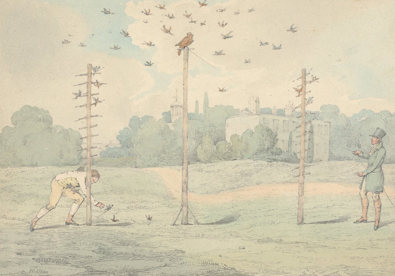 „Narodowe sporty Wielkiej Brytanii”, 1821: przemyt wełny autorstwa Henry Thomas Alken