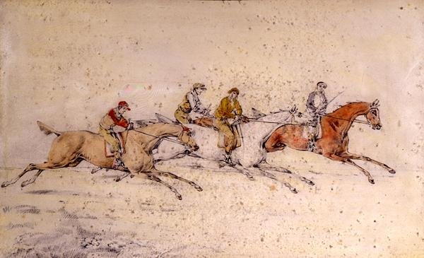 Pierwsze dwie sekundy (ołówek, akwarela) (para 85460) autorstwa Henry Thomas Alken
