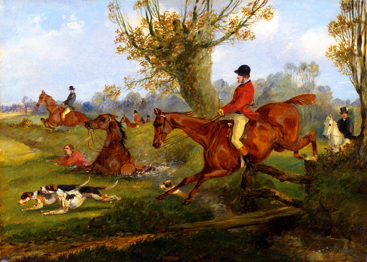Skok wodny, ok. 1840 autorstwa Henry Thomas Alken
