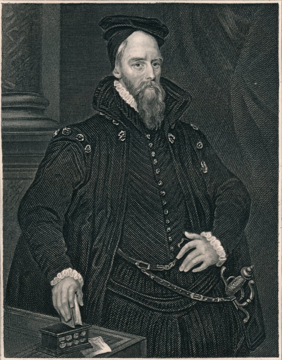 Ambrose Dudley, hrabia Warwick, początek XIX wieku. autorstwa Henry Thomas Ryall