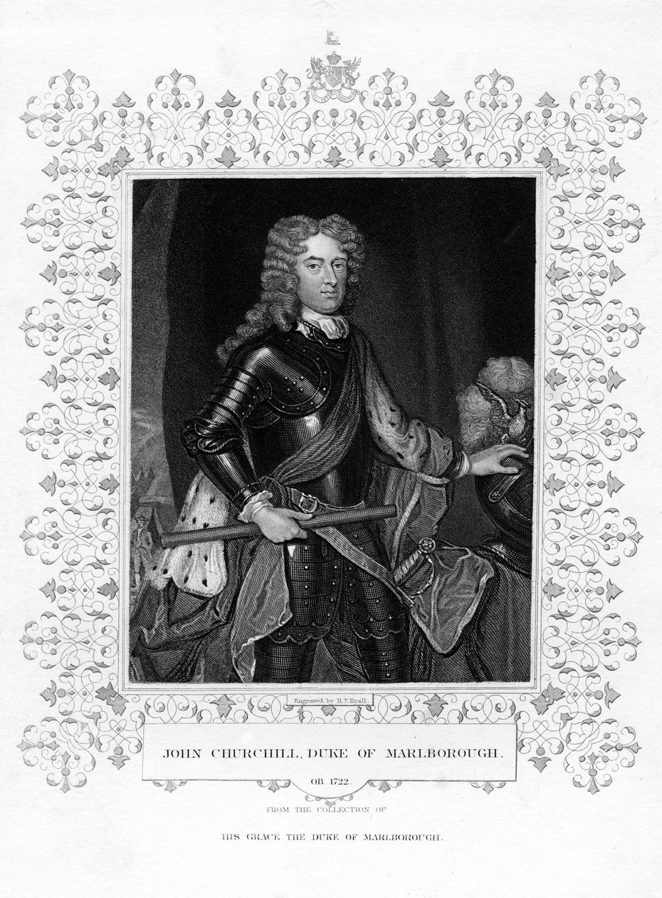 John Churchill, 1. książę Marlborough, angielski oficer wojskowy, XIX wiek. autorstwa Henry Thomas Ryall