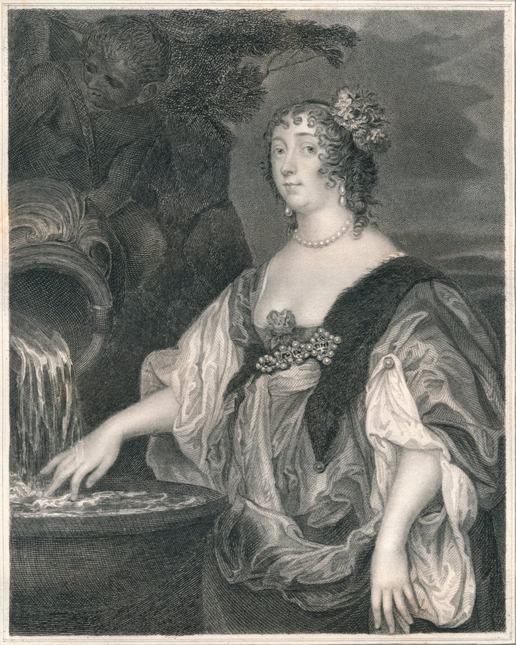 Lucy Percy, hrabina Carlisle, ok. 1635-1637, początek XIX wieku. autorstwa Henry Thomas Ryall