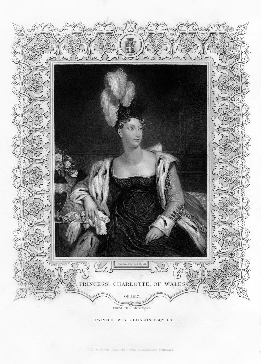 Księżniczka Charlotte Augusta z Walii, XIX wiek. autorstwa Henry Thomas Ryall