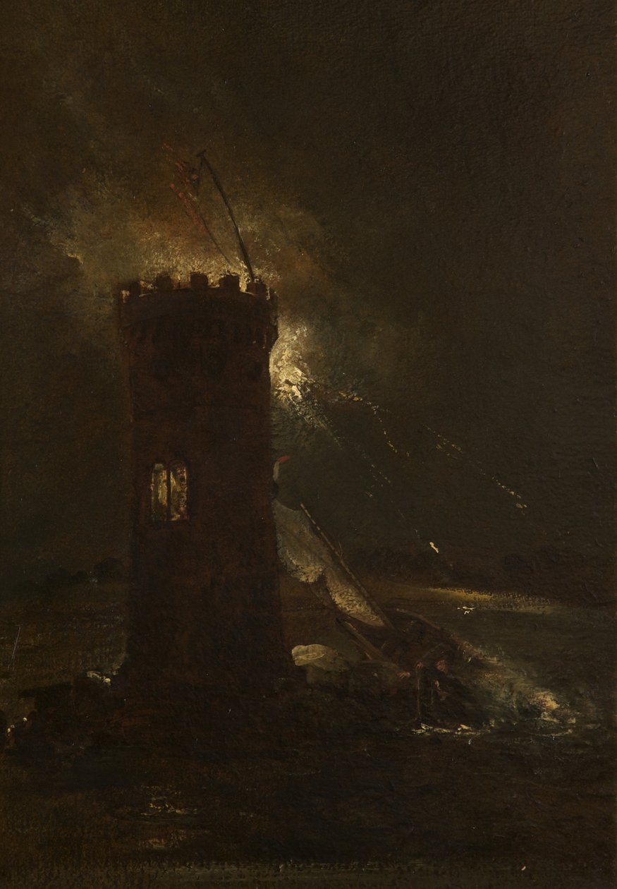 Stołowa wieża nocą autorstwa Henry Thomson