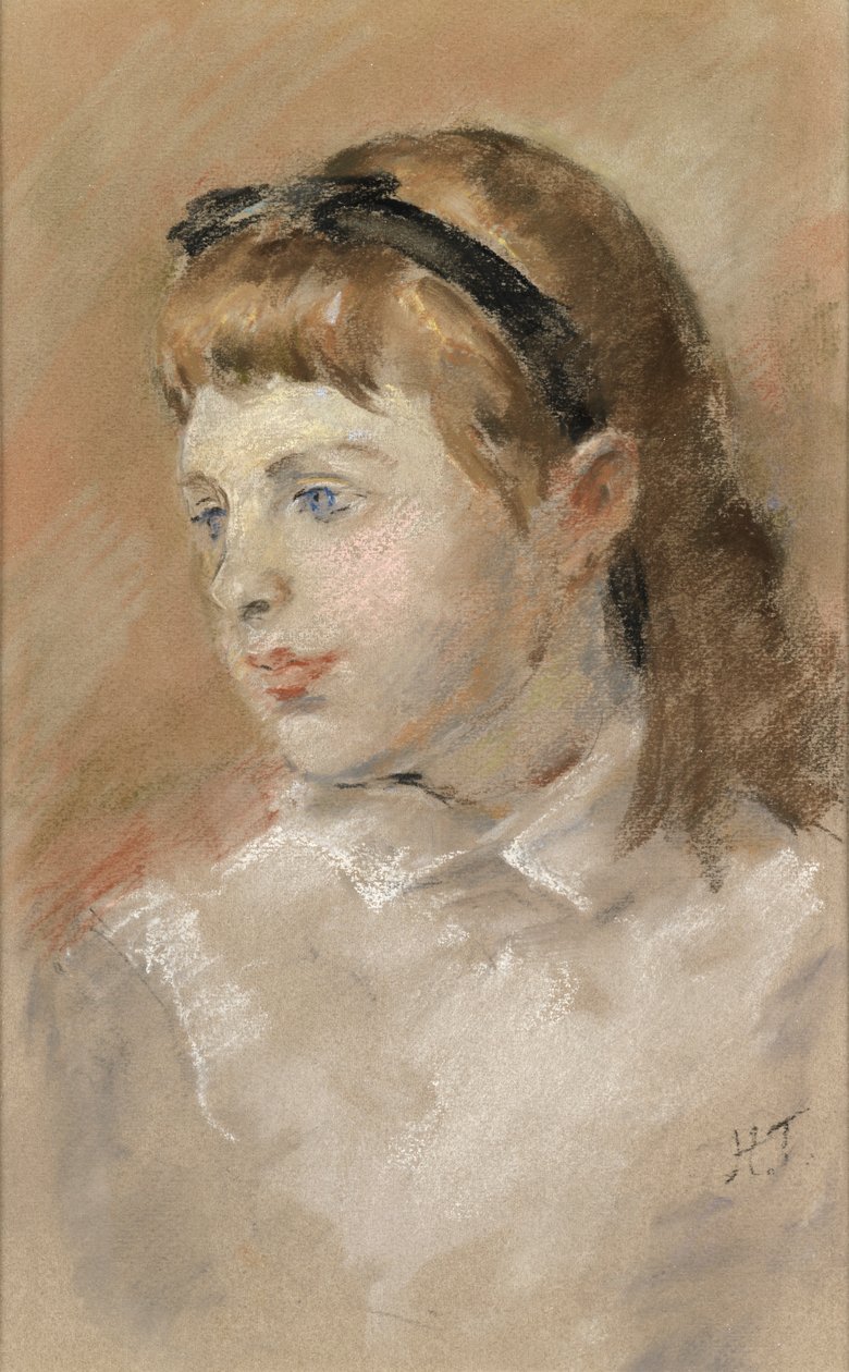 Głowa dziewczyny, ok. 1920 (pastel na papierze) autorstwa Henry Tonks
