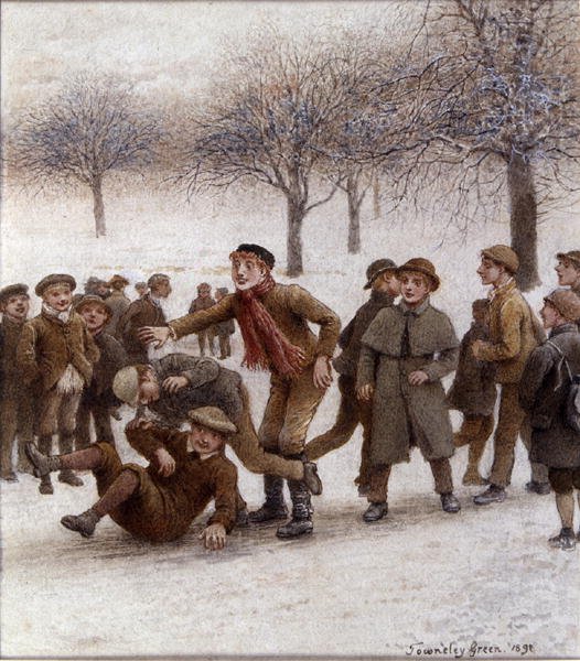 Lodowa zjeżdżalnia (akwarela na papierze) autorstwa Henry Towneley Green
