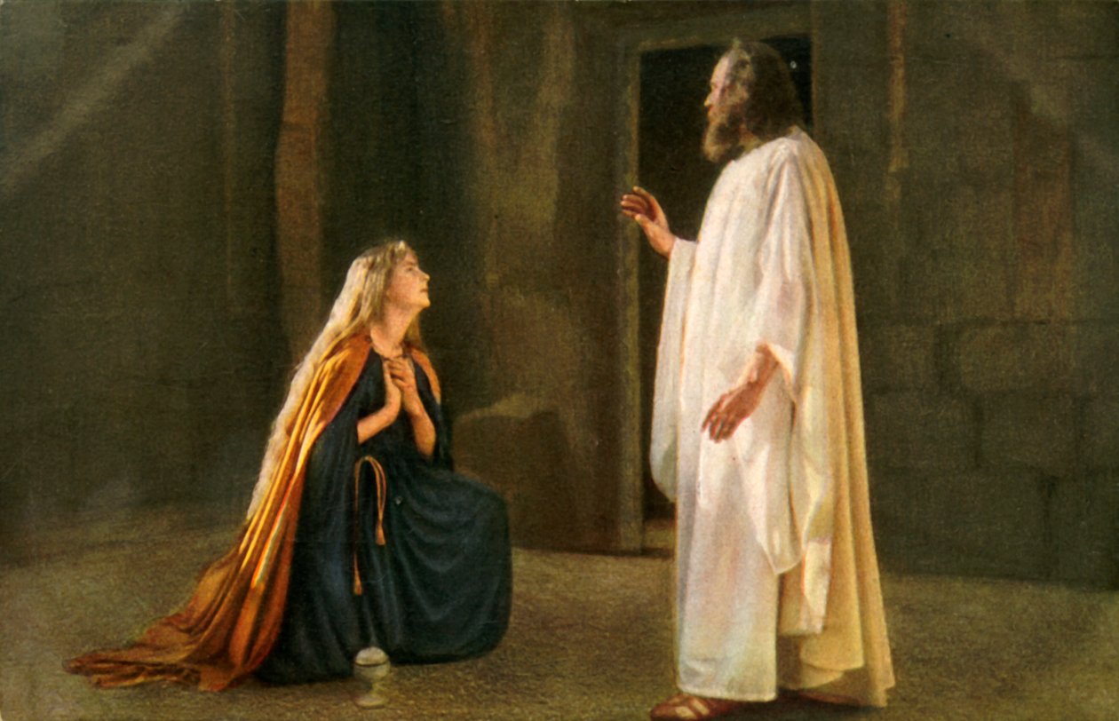 Jezus ukazuje się Marii Magdalenie, 1922. autorstwa Henry Traut