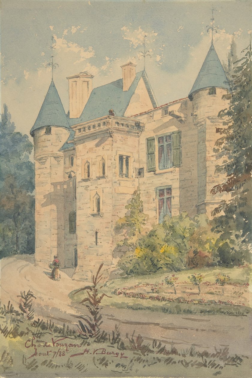 Château de Vouzan, 1888. autorstwa Henry Victor Burgy
