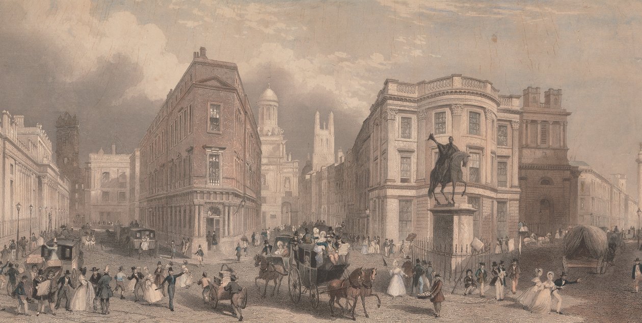 Bank Anglii i Royal Exchange, Cornhill autorstwa Henry Wallis
