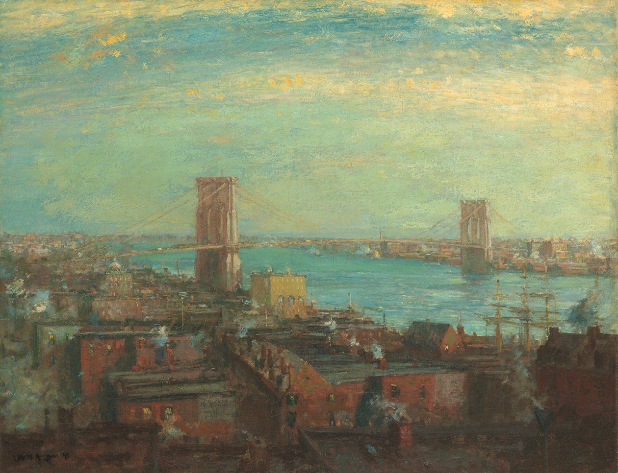 Most Brookliński, 1899. autorstwa Henry Ward Ranger