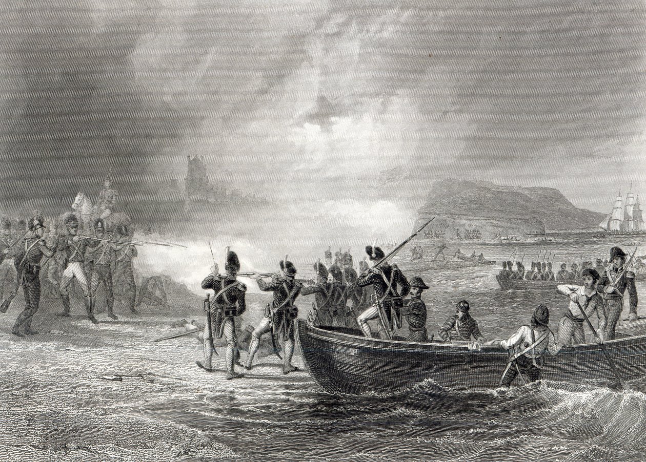 Próba lądowania francuskiej floty w Bantry Bay w Cork w 1796 r autorstwa Henry Warren