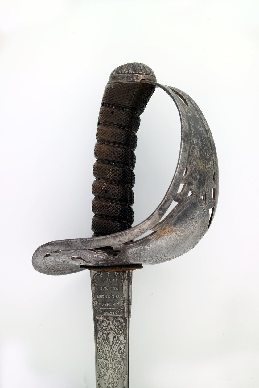 Miecz oficera artylerii należący do kapitana Tyrwhitta Pulmana, artyleria bengalska, 1859 autorstwa Henry Wilkinson