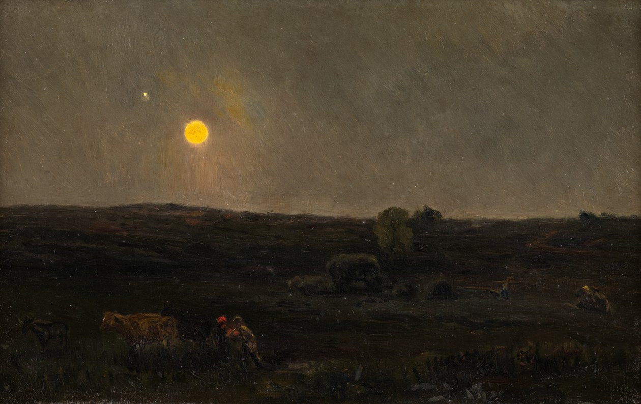 Pełnia, Pikardia (olej na papierze) autorstwa Henry William Banks Davis