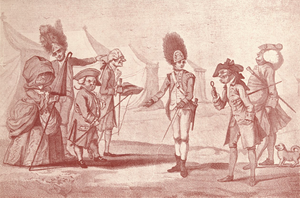 Wizyta w obozie, ok. 1800-1810, 1909 r. autorstwa Henry William Bunbury