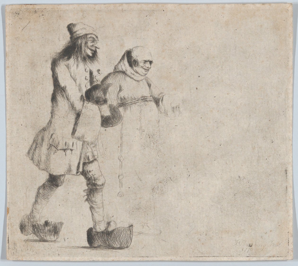 Szczęśliwy chłop i mnich, 1770. autorstwa Henry William Bunbury