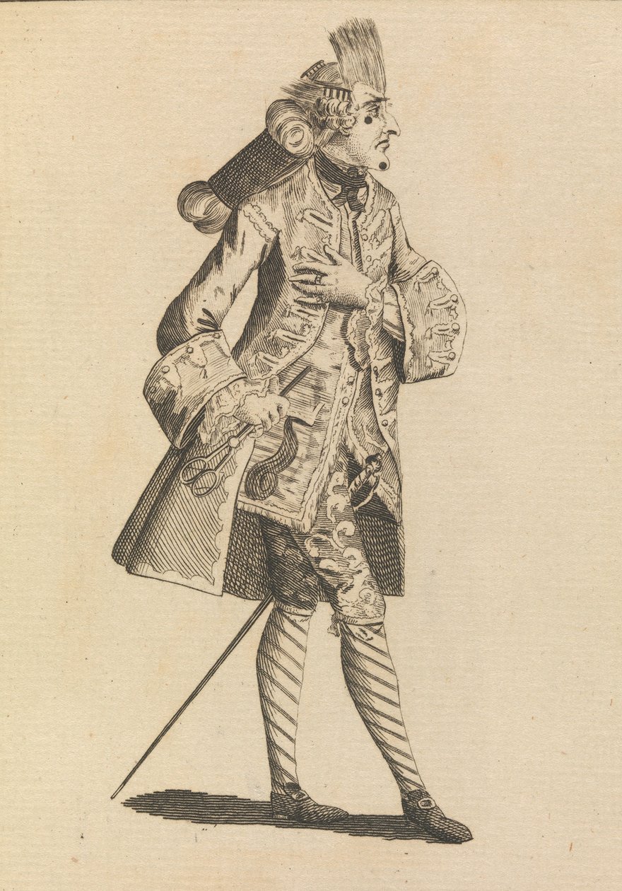 Monsieur Le Frizeur, 21 maja 1771. autorstwa Henry William Bunbury.