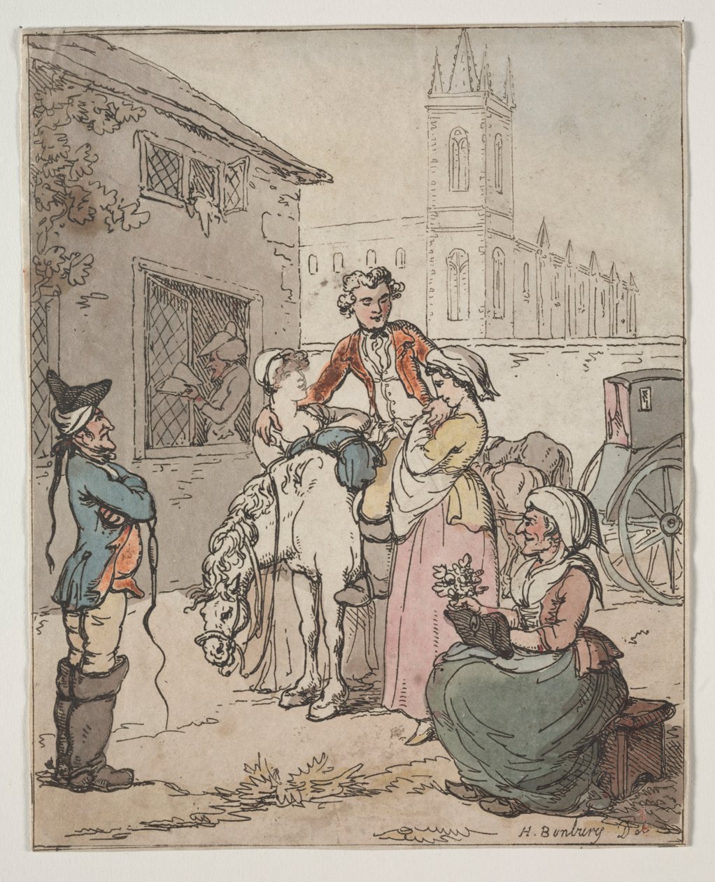 Scena poza karczmą autorstwa Henry William Bunbury