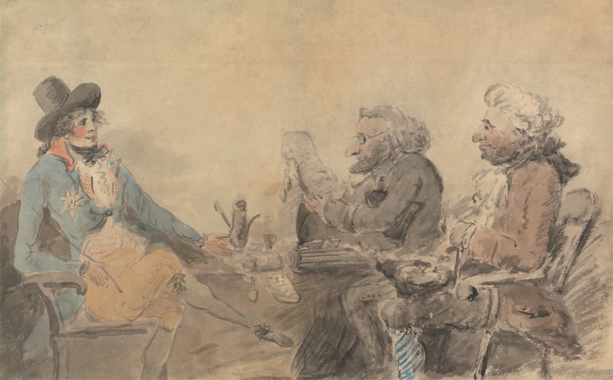 Książę regent i lichwiarze autorstwa Henry William Bunbury