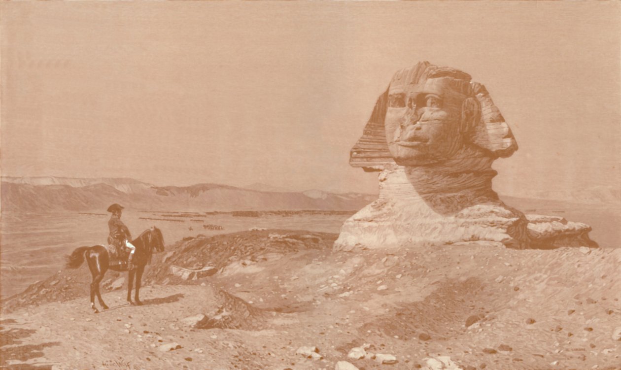 Bonaparte przed Sfinksem, 1886, 1896 autorstwa Henry Wolf