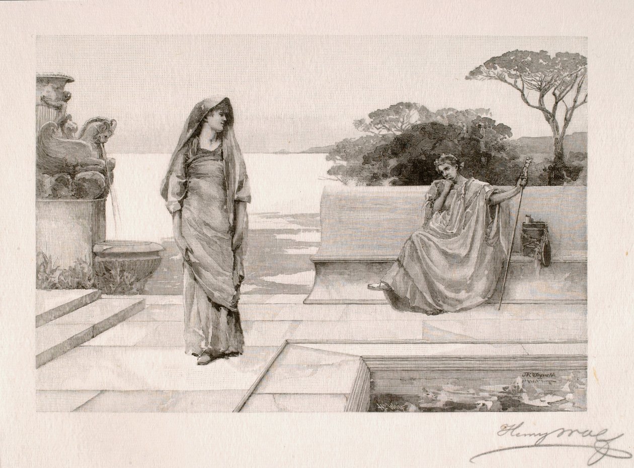 Horace i Lydia autorstwa Henry Wolf