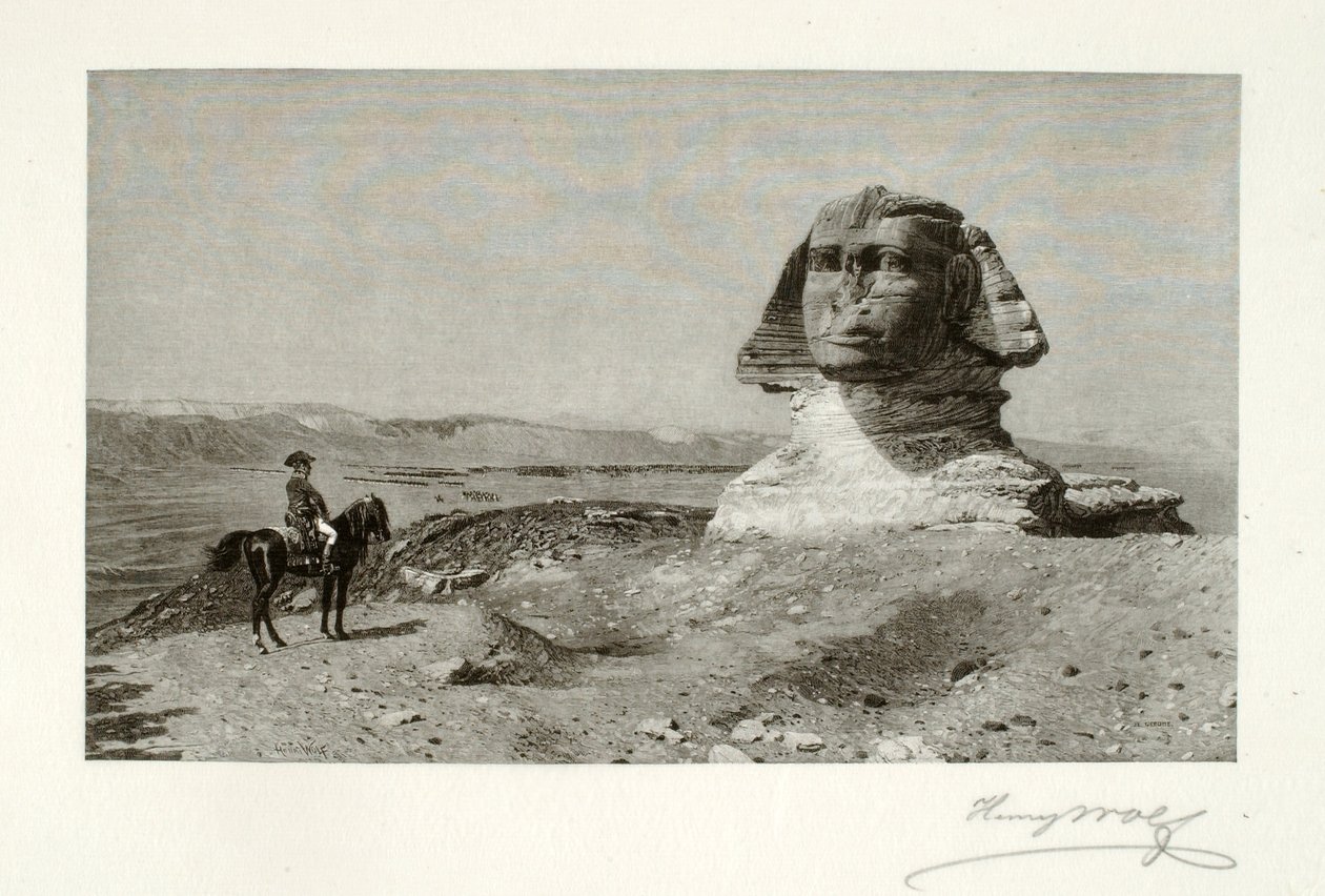 Napoleon przed Sfinksem autorstwa Henry Wolf