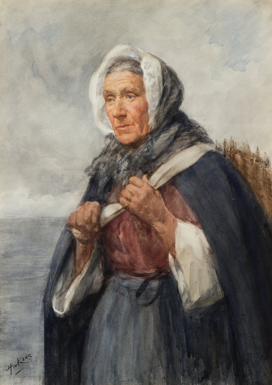 Żona rybka z Newhaven (akwarela) autorstwa Henry Wright Kerr