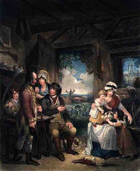 Pokój, rytowany przez Johna Whessella (ok.1760-1823), wyd. T. Simpson i Darling & Thompson, 1798 (grawerowanie kropkowane) (para 125538) autorstwa Henry (after) Singleton