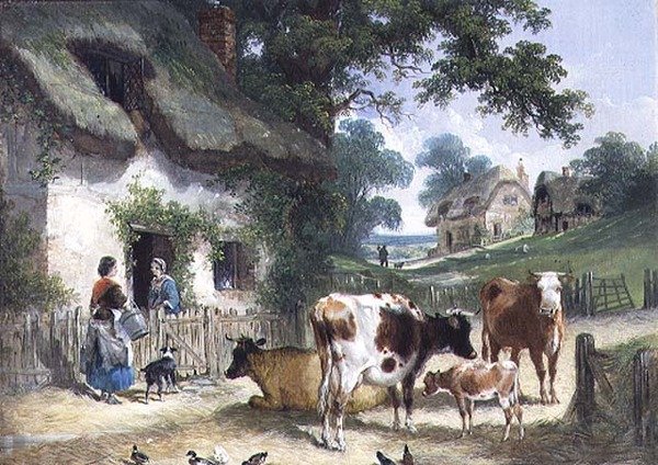 Stara Zagroda, ok.1841 autorstwa Henry and Charles (attr.to) Shayer