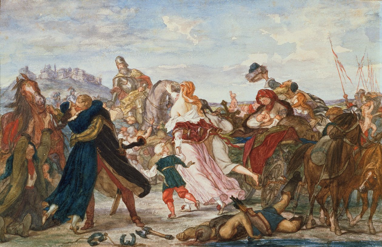 Hetman Koniecpolski wyzwalający jeńców tatarskich w latach 1624, 1875-76 autorstwa Henryk Hipolit Rodakowski