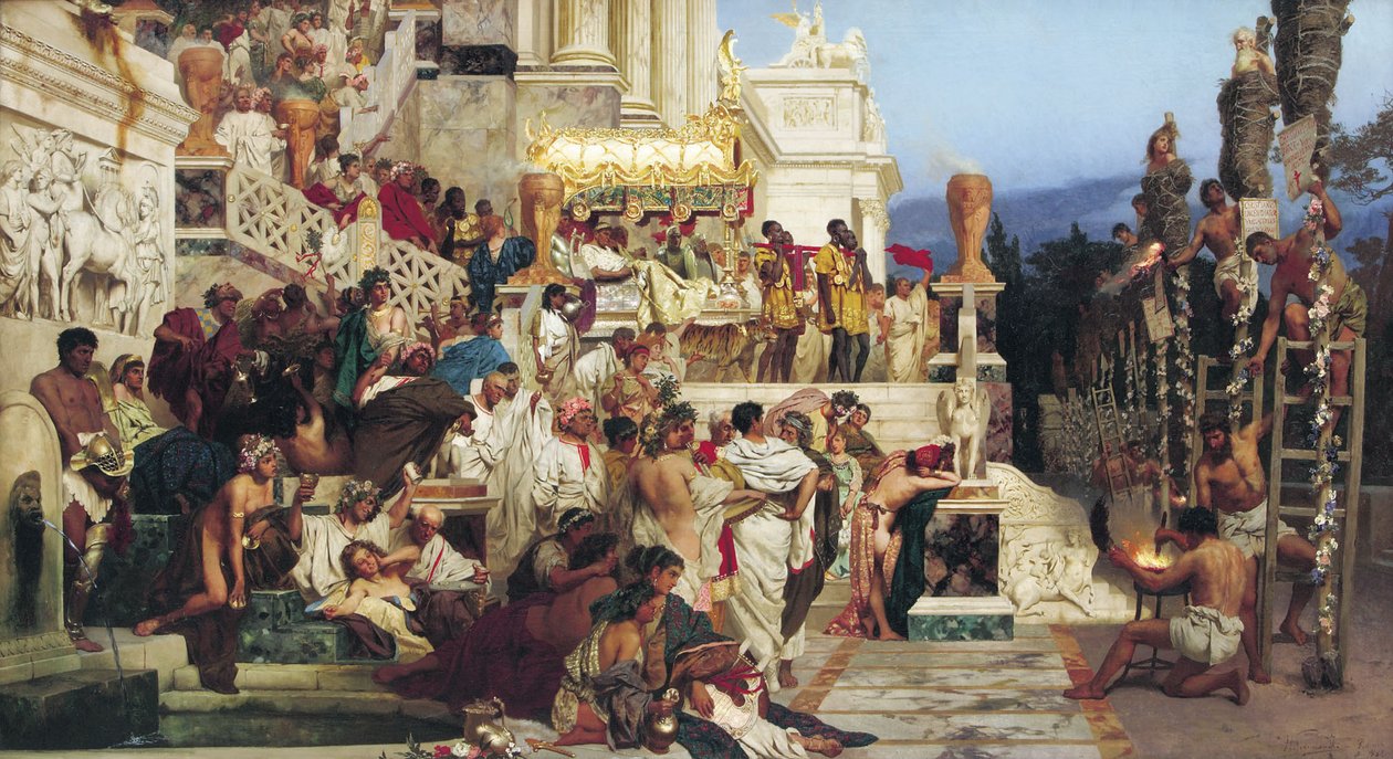Wiodące światło chrześcijaństwa, pochodnie Nerona autorstwa Henryk Siemieradzki