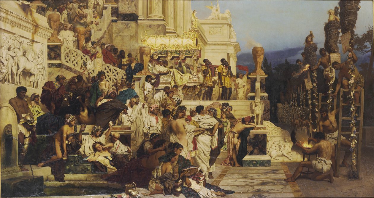 Wiodące światło chrześcijaństwa. Pochodnie Nerona, 1882 r. autorstwa Henryk Siemiradzki