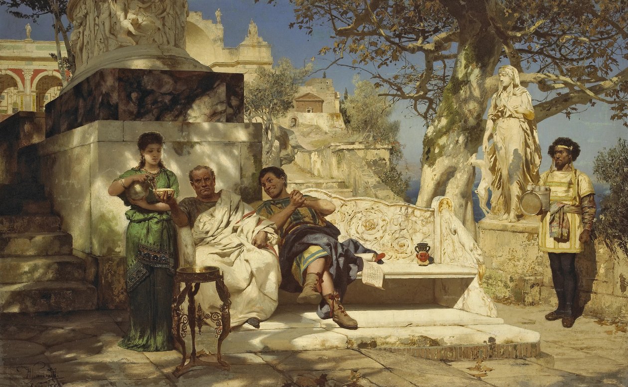 Sjesta patrycjuszy, 1881 autorstwa Henryk Siemiradzki