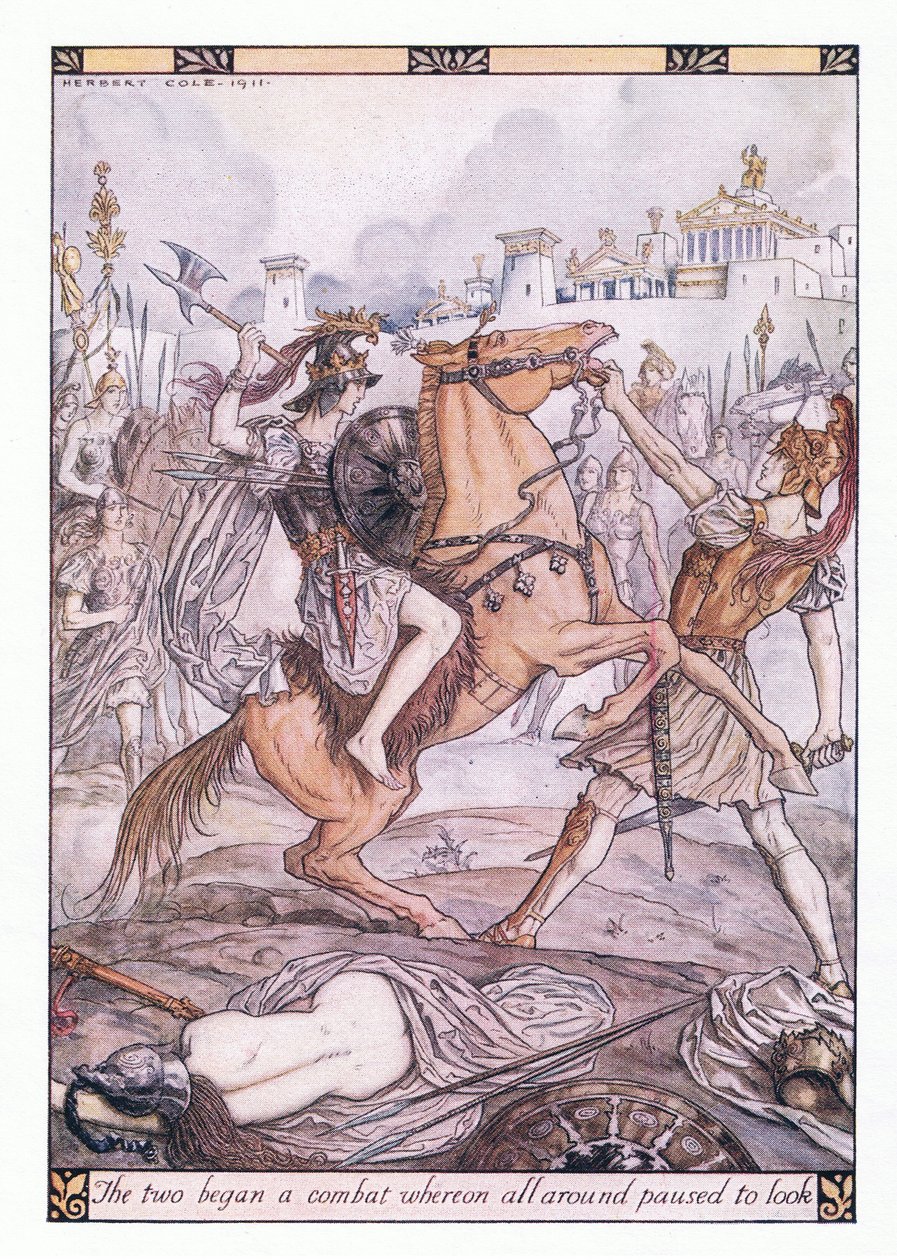 Obaj rozpoczęli walkę, w której wszyscy wokół zatrzymali się, by spojrzeć autorstwa Herbert Cole